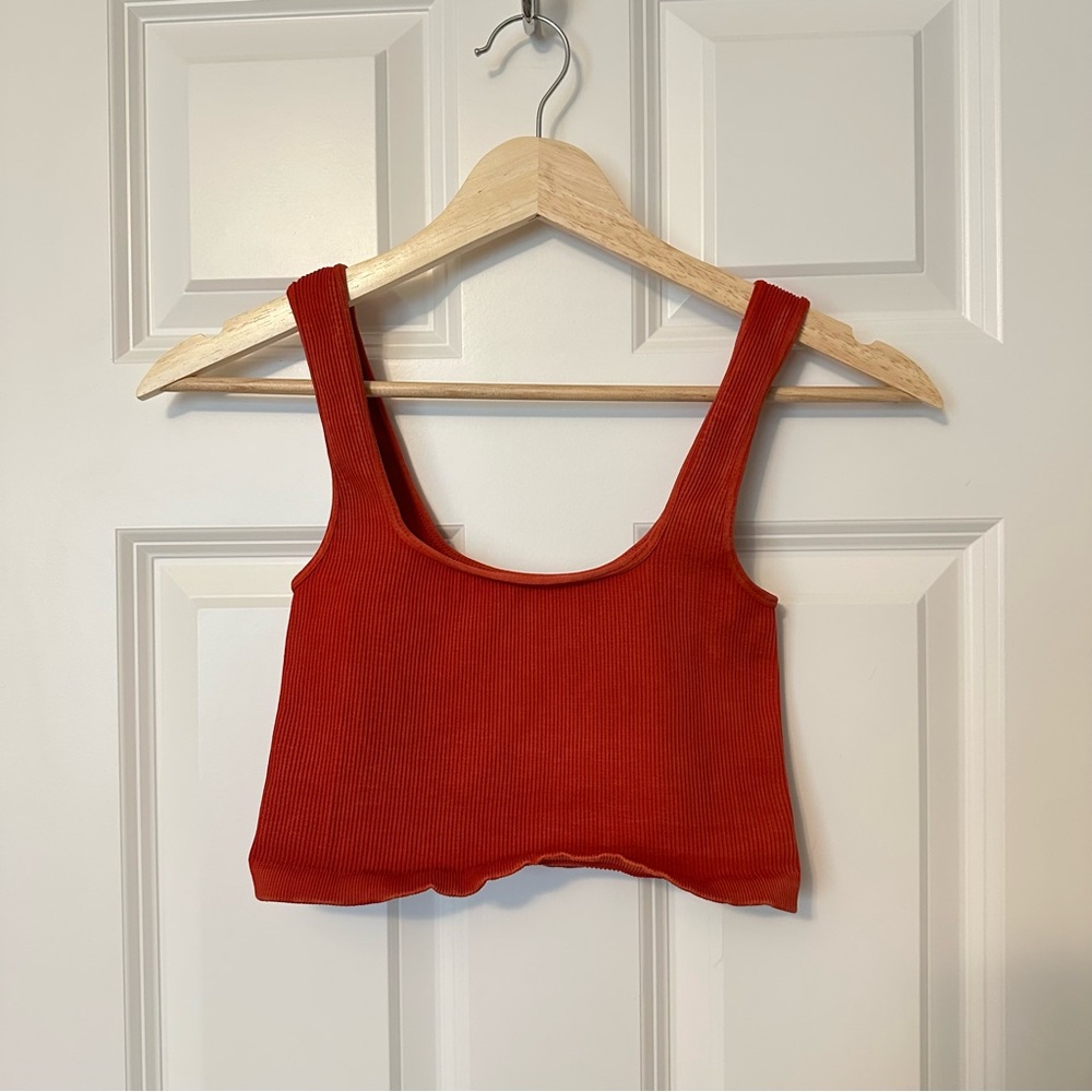 Free People Movement Happiness Runs Square Neck Crop Tank